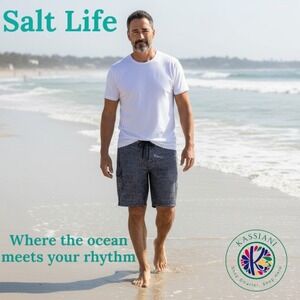 Salt Life SLX-QD Men's Board Shorts Size 30 Charcoal Gray Quick-Dry Swimwear Sur